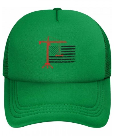 Crane Operator Tower Crane Baseball Cap for Men Women Trucker Hat Mesh Back Caps Dad Hat Green $9.97 Baseball Caps