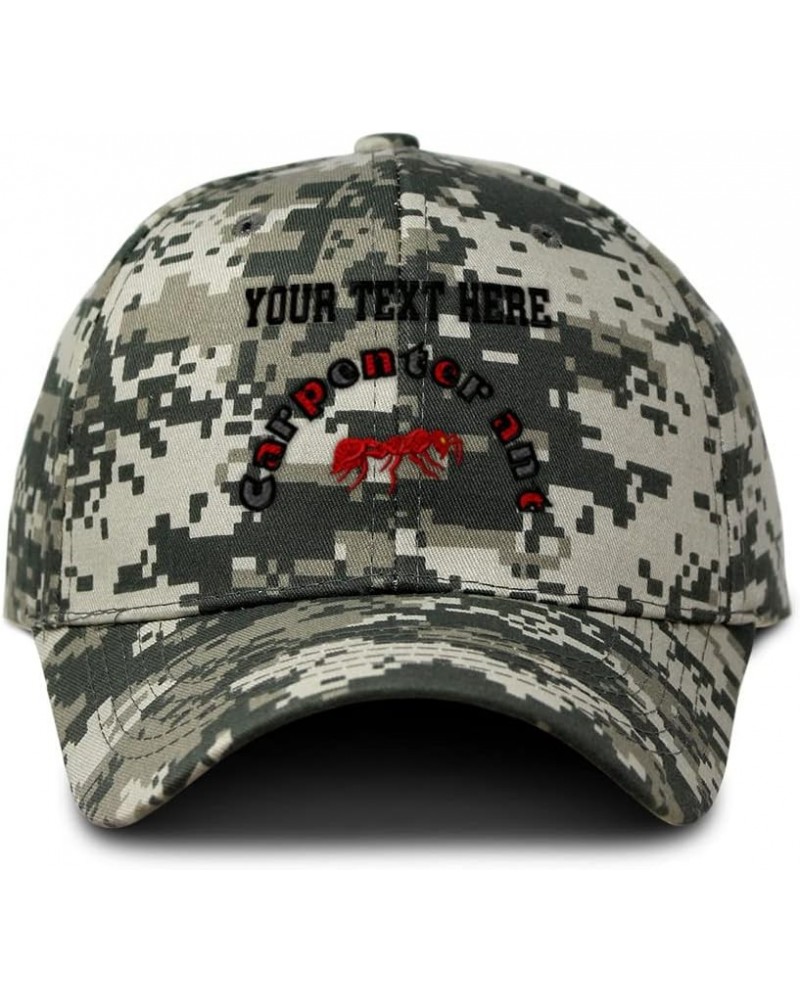 Custom Camo Baseball Cap Carpenter Ant Insects Cotton Hunting Dad Hats for Men & Women Pixel Camo Personalized Text Here $12....