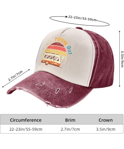 I Hate Pulling Out Funny Camping Cowboy Hat Men Vintage Baseball Cap Women Trucker Hat Dad Hat Snapback Hat Dark Red Dark Red...