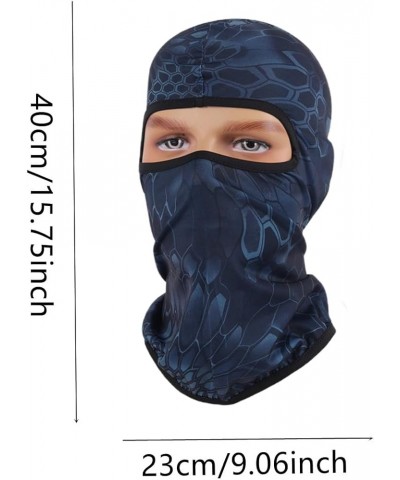 Thin Balaclava Mask Head Mask Full Face Mask Windproof Sun UV Protection Hood for Women Men 1 Navy Blue Python $5.68 Balaclavas