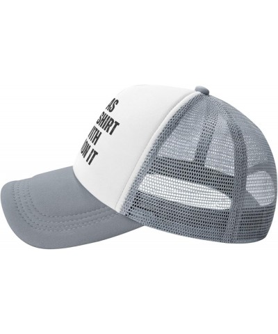 This was The Only Shirt I Had with No Cum On It Mesh Hat for Men Women Baseball Cap Trucker Hat Black Gray $9.89 Baseball Caps