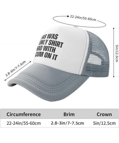 This was The Only Shirt I Had with No Cum On It Mesh Hat for Men Women Baseball Cap Trucker Hat Black Gray $9.89 Baseball Caps