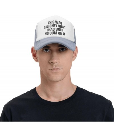 This was The Only Shirt I Had with No Cum On It Mesh Hat for Men Women Baseball Cap Trucker Hat Black Gray $9.89 Baseball Caps