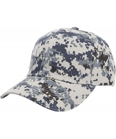 Camo Baseball Cap Men Women Hip Hop Dad Hat Baseball Hat Trucker Cap for Outdoor Sports Hat Black Blue $6.83 Baseball Caps