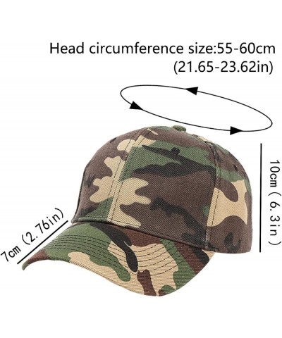 Camo Baseball Cap Men Women Hip Hop Dad Hat Baseball Hat Trucker Cap for Outdoor Sports Hat Black Blue $6.83 Baseball Caps