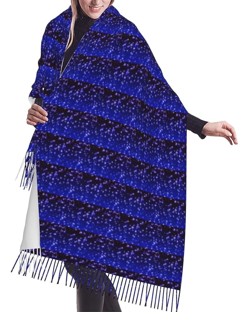 Winter Warm Bright Stars Print Shawl Tassel Scarf Women'S Cashmere Pile Fringe Scarf Accessory Gift Bright Stars $12.44 Scarves