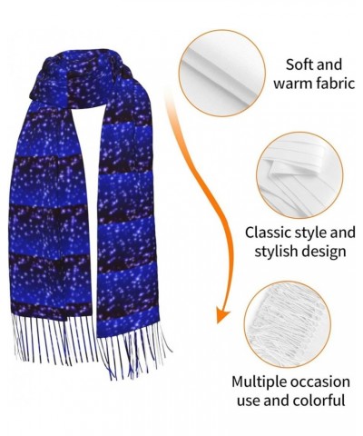 Winter Warm Bright Stars Print Shawl Tassel Scarf Women'S Cashmere Pile Fringe Scarf Accessory Gift Bright Stars $12.44 Scarves