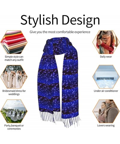 Winter Warm Bright Stars Print Shawl Tassel Scarf Women'S Cashmere Pile Fringe Scarf Accessory Gift Bright Stars $12.44 Scarves