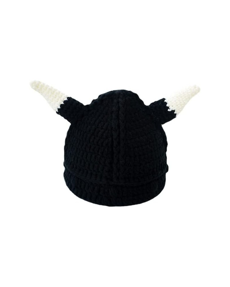 Y2K Unisex Frog Winter Hat Little Devil Crochet Winter Hat Beanie Cute Cartoon Frog Big Eyes Ear Cap Photo Prop Style -5 $11....