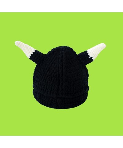 Y2K Unisex Frog Winter Hat Little Devil Crochet Winter Hat Beanie Cute Cartoon Frog Big Eyes Ear Cap Photo Prop Style -5 $11....