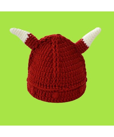 Y2K Unisex Frog Winter Hat Little Devil Crochet Winter Hat Beanie Cute Cartoon Frog Big Eyes Ear Cap Photo Prop Style -5 $11....