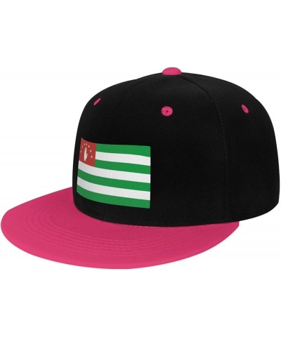 Flag of The Republic of Abkhazia Snapback Hat for Men Women Baseball Cap Trucker Flat Bill Hats Dad Caps Pink $13.57 Baseball...