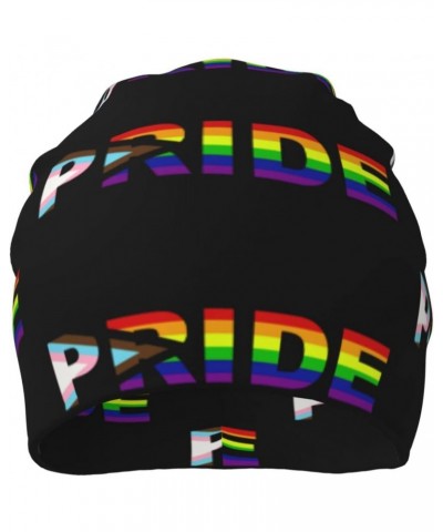 Transgender Pride Rainbow Flag Beanie Skull Cap Warm Knit Slouchy Hat for Women Men $11.10 Skullies & Beanies