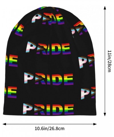 Transgender Pride Rainbow Flag Beanie Skull Cap Warm Knit Slouchy Hat for Women Men $11.10 Skullies & Beanies