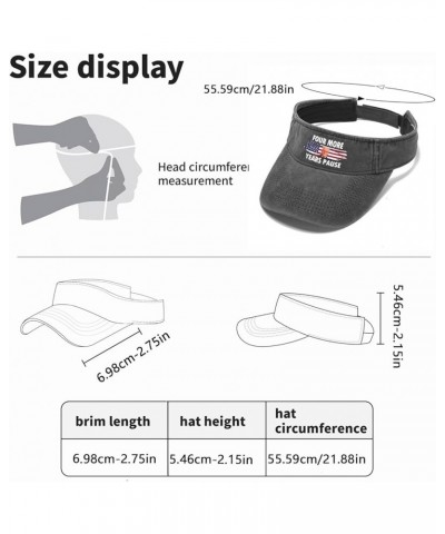 Four More Years Pause Hats Sun Visor Hat for Teens Baseball Caps Flodable Sun Protection Allblack $11.32 Visors