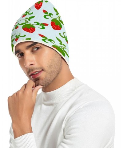 Flower Pattern Elegant Soft Stretchy Unisex Winter Beanie Hat Winter for Adults Kids Women Men White $13.19 Skullies & Beanies