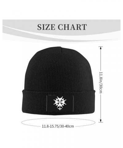 Huguenot Cross Unisex Four Seasons Knitted Hat Winter Warm Hats Hats for Men Women One Size Black $14.03 Skullies & Beanies