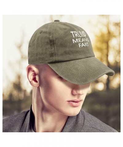 Mens Ball Caps Republican Cool Hat for Womens Low Profile Caps Adjustable Trump Means Fart Visor Hat Pigment Khaki $7.61 Base...