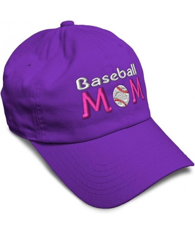 Soft Baseball Cap Baseball Mom Cotton Dad Hats for Men & Women Purple $12.00 Baseball Caps