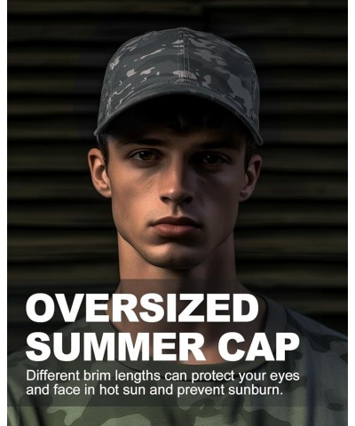 Oversize XXL 100% Cotton Baseball Cap,Large Baseball Hat for Big Heads 23.5"-25.5",Adjustable Plain Dad Cap Gray Camo $12.23 ...