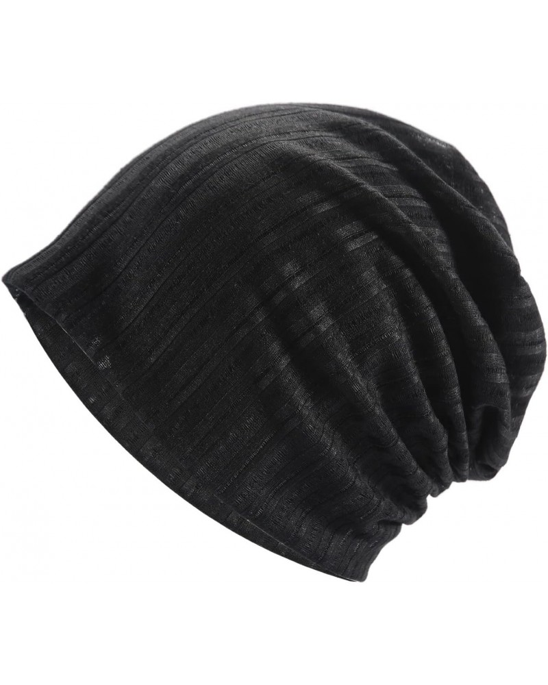 Men's and Women's Warm Soft Hat Lightweight Slouch Solid Color Hat Storage for Baseball Caps Closet Black $7.39 Berets