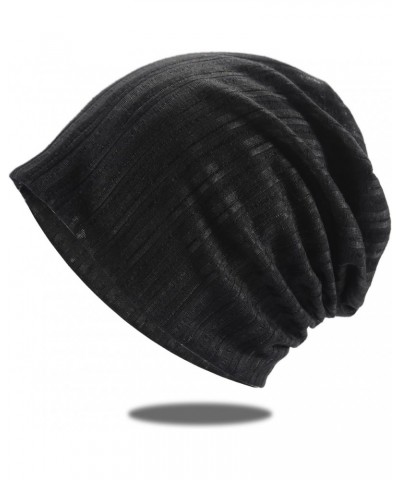 Men's and Women's Warm Soft Hat Lightweight Slouch Solid Color Hat Storage for Baseball Caps Closet Black $7.39 Berets