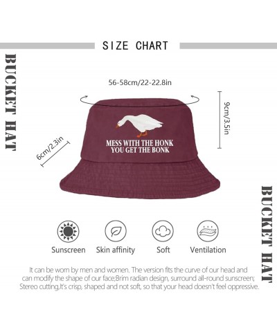 Mess with The Honk You Get The Bonk Bucket Hats Bucket Hats Funny Womens Hat for Vacation Accessories for Camping Must Deep R...