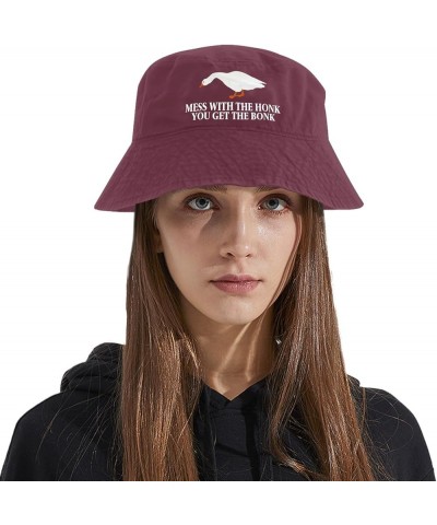 Mess with The Honk You Get The Bonk Bucket Hats Bucket Hats Funny Womens Hat for Vacation Accessories for Camping Must Deep R...