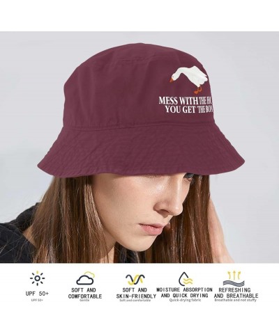 Mess with The Honk You Get The Bonk Bucket Hats Bucket Hats Funny Womens Hat for Vacation Accessories for Camping Must Deep R...