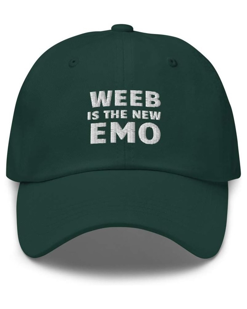 Weeb is The New Emo Embroidered Dad Hat Baseball Cap Cotton Adjustable Spruce $21.87 Baseball Caps