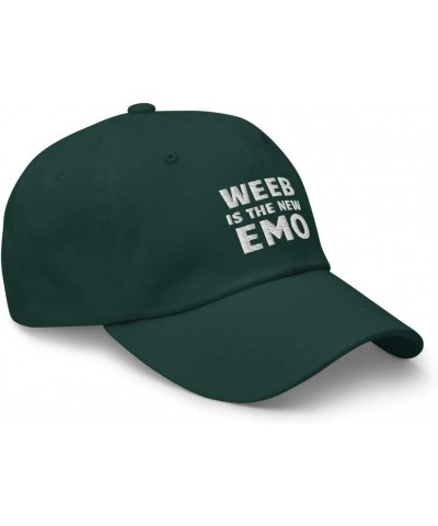 Weeb is The New Emo Embroidered Dad Hat Baseball Cap Cotton Adjustable Spruce $21.87 Baseball Caps