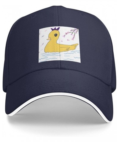 Little Yellow Duck Picture Casual General Baseball Cap Black : Comfortable, Light Navy Blue $11.64 Baseball Caps