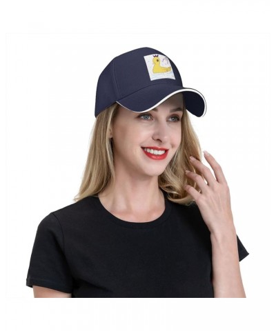 Little Yellow Duck Picture Casual General Baseball Cap Black : Comfortable, Light Navy Blue $11.64 Baseball Caps