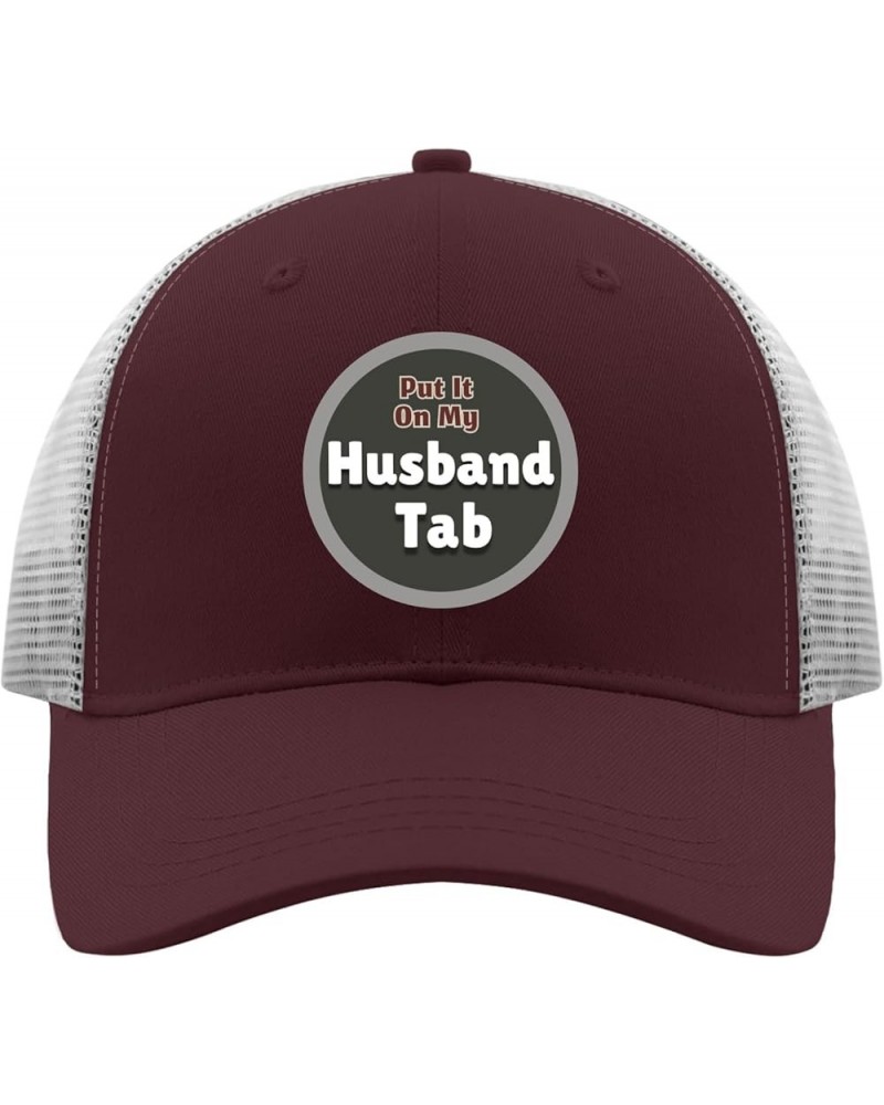 Put It On My Husband Tab Sun Hat Women Cap Mens Hat Gifts for Her Golf Cap Chestnut Red $12.58 Sun Hats