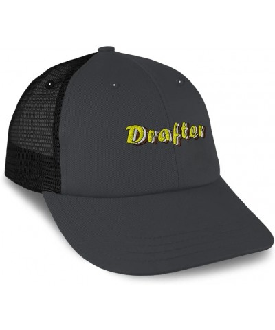 Custom Custom Trucker Hat Baseball Cap Drafter Specifications Cotton Material Dad Hats for Men & Women Dark Grey Black Design...