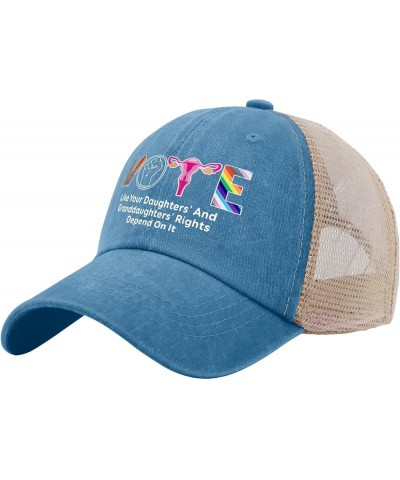 Vote Hat Vote Like Your Granddaughter's Rights Depend On It Hat for Womens Mens AllBlack Cowgirl Hat Lake Blue $9.65 Baseball...