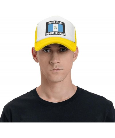 I'm Not Yelling I'm Guatemalan Unisex Baseball Hat Retro Dad Hat Adjustable Yellow $9.94 Baseball Caps