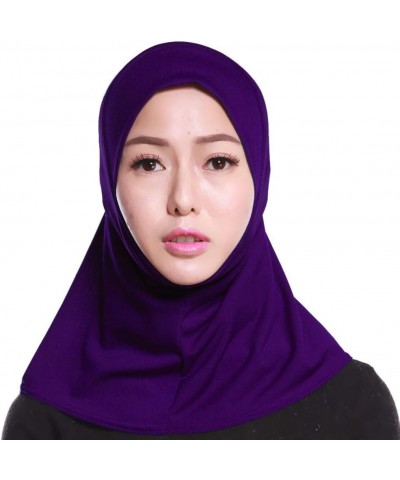 Headwear for Women Women Under Scarf Hat Cap Bone Bonnet Hijab Neck Cover Muslim Under Scarf Hijab Cap Purple $6.28 Skullies ...