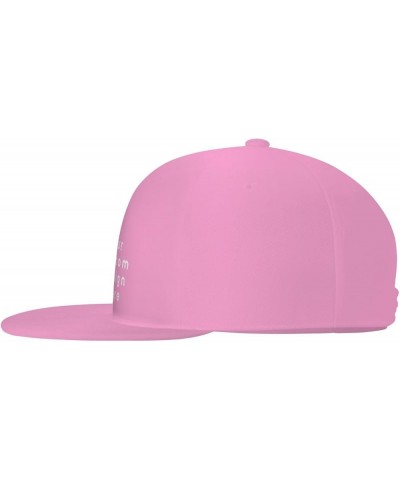 Custom Hats for Men Add Your Name Logo Text Image Here Personalized Flat Bill Hats Pink $7.50 Baseball Caps