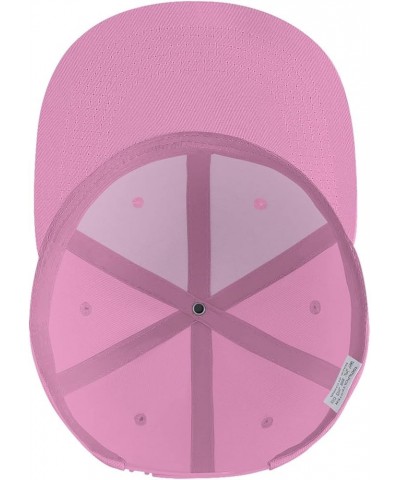 Custom Hats for Men Add Your Name Logo Text Image Here Personalized Flat Bill Hats Pink $7.50 Baseball Caps