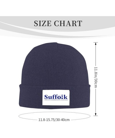 Suffolk County Community College Cold Weather Cuffed Knit Beanie Skully Cap Hat One Size Fit Most Navy Blue $12.75 Skullies &...