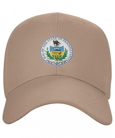 Seal of Pennsylvania Baseball Cap for Men Women Classic Adjustable Golf Dad Hat Natural $9.45 Baseball Caps