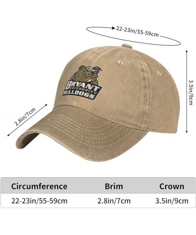 Bryant University Logo Hat Adjustable Baseball Cap Cotton Cowboy Hat, Fashionable for Man Woman Natural $14.36 Baseball Caps