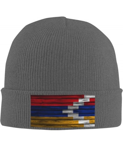 Artsakh Flag Nagorno-Karabakh Flag Winter Warm Knit Hat - Soft, Classic,Stretchy Beanie Cap Black Deep Heather $11.25 Skullie...