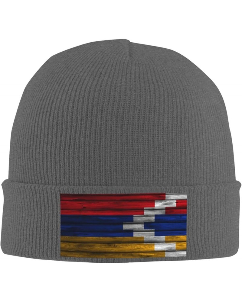 Artsakh Flag Nagorno-Karabakh Flag Winter Warm Knit Hat - Soft, Classic,Stretchy Beanie Cap Black Deep Heather $11.25 Skullie...