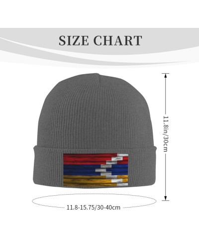 Artsakh Flag Nagorno-Karabakh Flag Winter Warm Knit Hat - Soft, Classic,Stretchy Beanie Cap Black Deep Heather $11.25 Skullie...