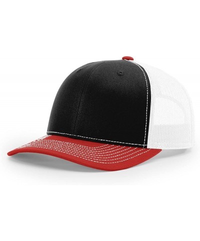 unisex-adult mens Shape Mid-pro Black/White/Red $10.07 Baseball Caps