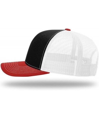 unisex-adult mens Shape Mid-pro Black/White/Red $10.07 Baseball Caps