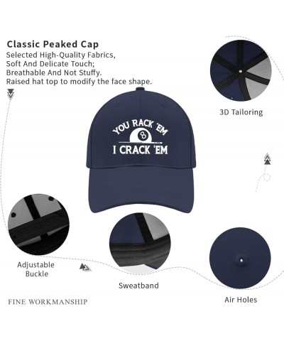 You Rack Em I Crack Em Sun Hat Women's Hat AllBlack Hiking Hat Women Gifts for Girlfriends Cool Hat Navy $11.96 Sun Hats