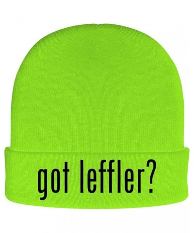 got Leffler? - Soft Adult Beanie Cap Neon Green $19.12 Skullies & Beanies